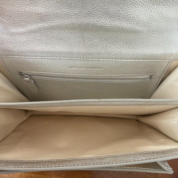 NEW Loeffler Randall Handbag Silver with Strap and Handle - Picture 2 of 7